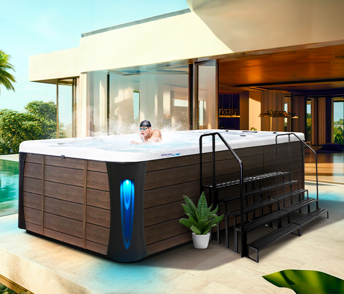 Calspas hot tub being used in a family setting - Fairview